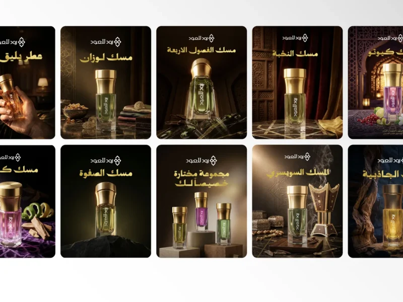 نموذج سوشيال ميديا لـرود العود من أعمال Irram Digital Platform